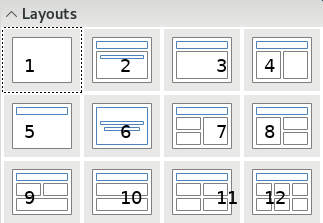 OPIS: Numeracja układów slajdów dla obu szablonów
